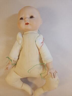 Vtg Horsman Baby Doll 1924 Bisque Reproduction Doll 12" By Dotti